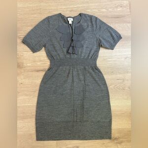 Ann Taylor LOFT gray wool blend sweater dress size medium